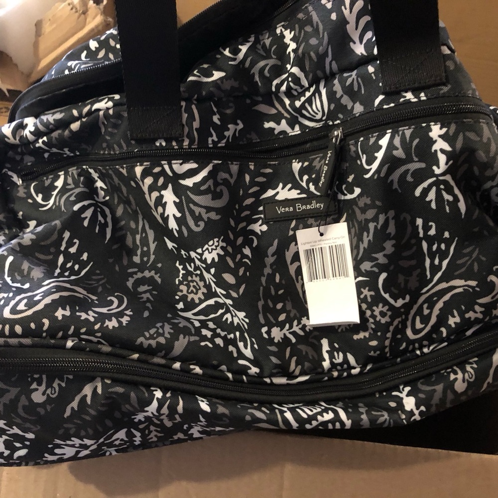 Vera Bradley Black & White Paisley Travel Weekender